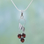 Garnet flower necklace, 'Love Glows' - Garnet flower necklace (image 2) thumbail