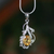 Citrine pendant necklace, 'Jaipur Sun' - Citrine Necklace on Sterling India Jewelery Collection (image 2) thumbail
