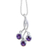 Amethyst pendant necklace, 'Lilac Trio' - Fair Trade jewellery Sterling Silver and Amethyst Necklace (image 2a) thumbail