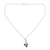 Amethyst pendant necklace, 'Lilac Trio' - Fair Trade jewellery Sterling Silver and Amethyst Necklace (image 2b) thumbail