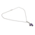 Amethyst pendant necklace, 'Lilac Trio' - Fair Trade jewellery Sterling Silver and Amethyst Necklace (image 2c) thumbail