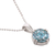 Blue topaz pendant necklace, 'Jaipur Star' - Blue Topaz Pendant in Women's Sterling Silver Necklace (image 2b) thumbail