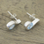 Blue topaz drop earrings, 'Sky Droplet' - Blue Topaz Earrings in Sterling Silver Modern Jewelry (image 2b) thumbail