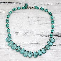Sterling silver beaded necklace, 'Fortune's Friend' - Sterling silver beaded necklace