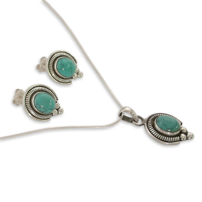 Sterling silver jewelry set, 'Song of Joy' - Sterling Silver Earrings and Necklace Jewelry Set