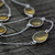 Lemon quartz long chain necklace, 'Duduma Majesty' - Handmade Sterling Silver and Quartz Station Necklace