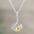 Citrin-Blumen-Halskette - Halskette aus Sterlingsilber und Citrin, Fair-Trade-Schmuck