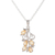 Citrine flower necklace, 'Sundrop Bouquet' -  Citrine Pendant Necklace in Sterling Silver from India thumbail