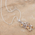 Citrine flower necklace, 'Sundrop Bouquet' -  Citrine Pendant Necklace in Sterling Silver from India (image 2b) thumbail