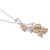 Citrine flower necklace, 'Sundrop Bouquet' -  Citrine Pendant Necklace in Sterling Silver from India (image 2c) thumbail