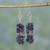 Iolite waterfall earrings, 'Rejoice' - Iolite Artisan Crafted Earrings from India (image 2) thumbail