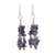 Iolite waterfall earrings, 'Rejoice' - Iolite Artisan Crafted Earrings from India thumbail