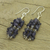 Iolite waterfall earrings, 'Rejoice' - Iolite Artisan Crafted Earrings from India (image 2b) thumbail
