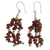Garnet waterfall earrings, 'Rejoice' - Handcrafted Sterling Silver Beaded Garnet Earrings