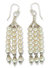 Pearl waterfall earrings, 'Goddess of Purity' - Pearl Waterfall Earrings thumbail