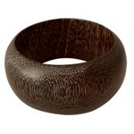 Wood bangle bracelet, 'Gujurat Chic' -  Indian Mango Wood Bangle Bracelet