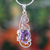 Amethyst pendant necklace, 'Delhi Lilac' - Sterling Silver and Amethyst Necklace Birthstone Jewelry (image 2) thumbail
