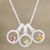 Citrine and peridot pendant necklace, 'Tropical Trio' - Silver Multigem Pendant Necklace (image 2) thumbail