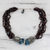 Garnet and labradorite beaded necklace, 'Exotic Exuberance' - Garnet and labradorite beaded necklace thumbail