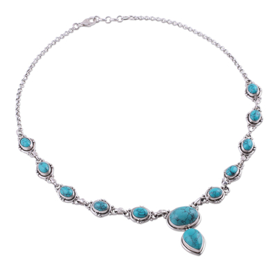 Y-Halskette aus Sterlingsilber - Y-Halskette aus Sterlingsilber von Blue Stone Jewelry