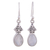 Moonstone dangle earrings, 'Misty Morn' - Moonstone Earrings in Sterling Silver from India (image 2a) thumbail
