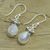 Moonstone dangle earrings, 'Misty Morn' - Moonstone Earrings in Sterling Silver from India (image 2b) thumbail