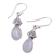 Moonstone dangle earrings, 'Misty Morn' - Moonstone Earrings in Sterling Silver from India (image 2c) thumbail