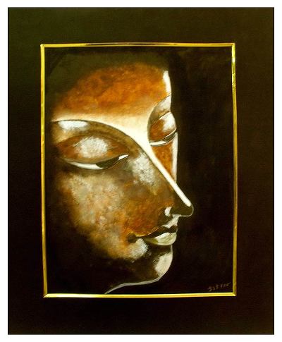 'Serenity I' - Expressionist Buddha Painting
