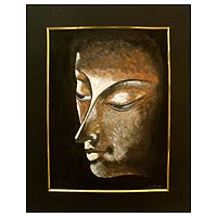 'Serenity II' - Pintura de Buda en acuarela