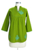 Cotton blouse, 'Goa Green' - Collectible Women's Cotton Embroidered Blouse Top