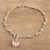 Rose quartz anklet, 'Peaceful Love' - Artisan Crafted Indian Jewelry Collection Rose Quartz Anklet (image 2) thumbail