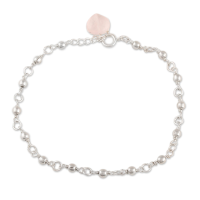 Artisan Crafted Indian Jewelry Collection Rose Quartz Anklet