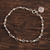 Rose quartz anklet, 'Peaceful Love' - Artisan Crafted Indian jewellery Collection Rose Quartz Ankl (image 2b) thumbail