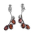 Garnet flower earrings, 'Bright Blossoms' - Sterling Silver and Garnet Earrings Artisan Jewellery