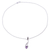 Amethyst pendant necklace, 'Mystical Flame' - Amethyst Necklace from Sterling Silver jewellery Collection (image 2a) thumbail