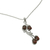 Garnet flower necklace, 'Love Bouquet' - Sterling Silver and Garnet Pendant Necklace (image 2c) thumbail