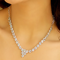 Blue topaz Y necklace, 'India Delight' - Crystalline Aqua Topaz Necklace