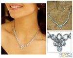 Blue topaz Y necklace, 'India Delight' - Blue topaz Y necklace
