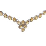 Citrine Y necklace, 'India Delight' - Citrine Y necklace