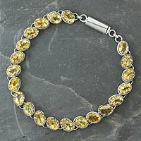 Featured review for Citrine tennis bracelet, India Delight