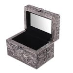 Brass jewelry box, 'Persian Paradise' - Brass Jewelry Box from India