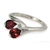 Garnet floral ring, 'Rose of Love' - Artisan Crafted Garnet and Silver Ring thumbail