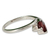 Garnet floral ring, 'Rose of Love' - Artisan Crafted Garnet and Silver Ring (image 2c) thumbail