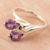 Amethyst floral ring, 'Rose of Dreams' - Amethyst floral ring (image 2b) thumbail