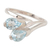 Blue topaz floral ring, 'Rose of Truth' - Handcrafted Blue Topaz and Silver Ring thumbail