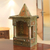 Mango wood altar, 'Temple' - Mango Wood and Brass Decorative Box from India (image 2) thumbail
