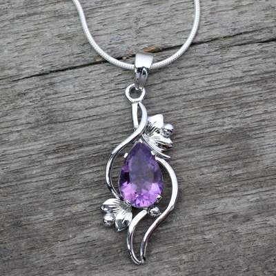 Amethyst flower necklace, Bengal Blossom