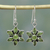Peridot flower earrings, 'Daisy Beauty' - Peridot Earrings from Sterling Silver Flower Jewelry thumbail