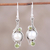Pearl and peridot dangle earrings, 'Sweet Dreams' - India Style Pearls and Peridot Earrings thumbail