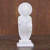 Marble sculpture, 'Buddha's Calm Blessing'